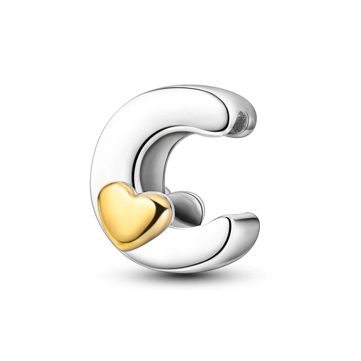 New Silver Plated Heart Shape A-Z Letter Charms